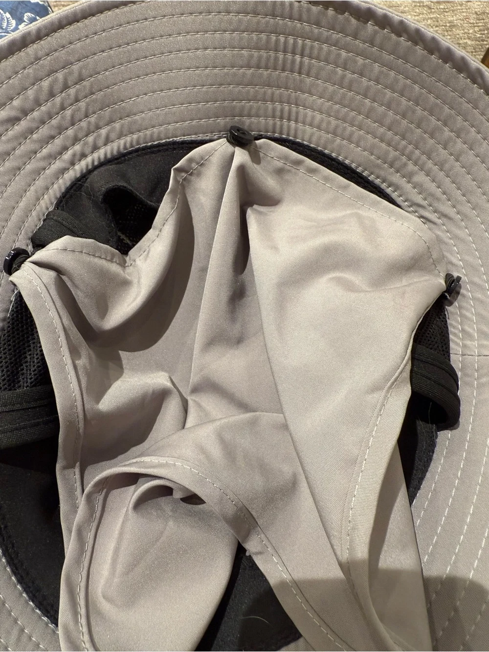Rip Curl Light Grey Men's Surf Series Sun Hat with Neck Flap size L-XL